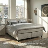 Anno 1588 - Sommier tapissier Amsterdam - Ressorts ensachés - Beige - 140x200 cm - Couette et oreillers inclus