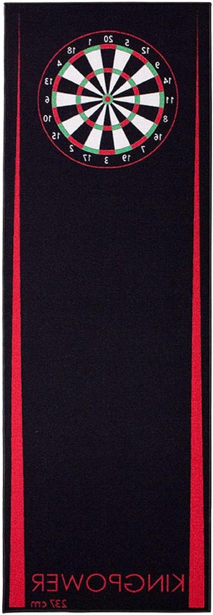 Dartmat - Vloermat - Wedstrijd Darten - Antislip Onderzijde - 237x80 cm - Zwart