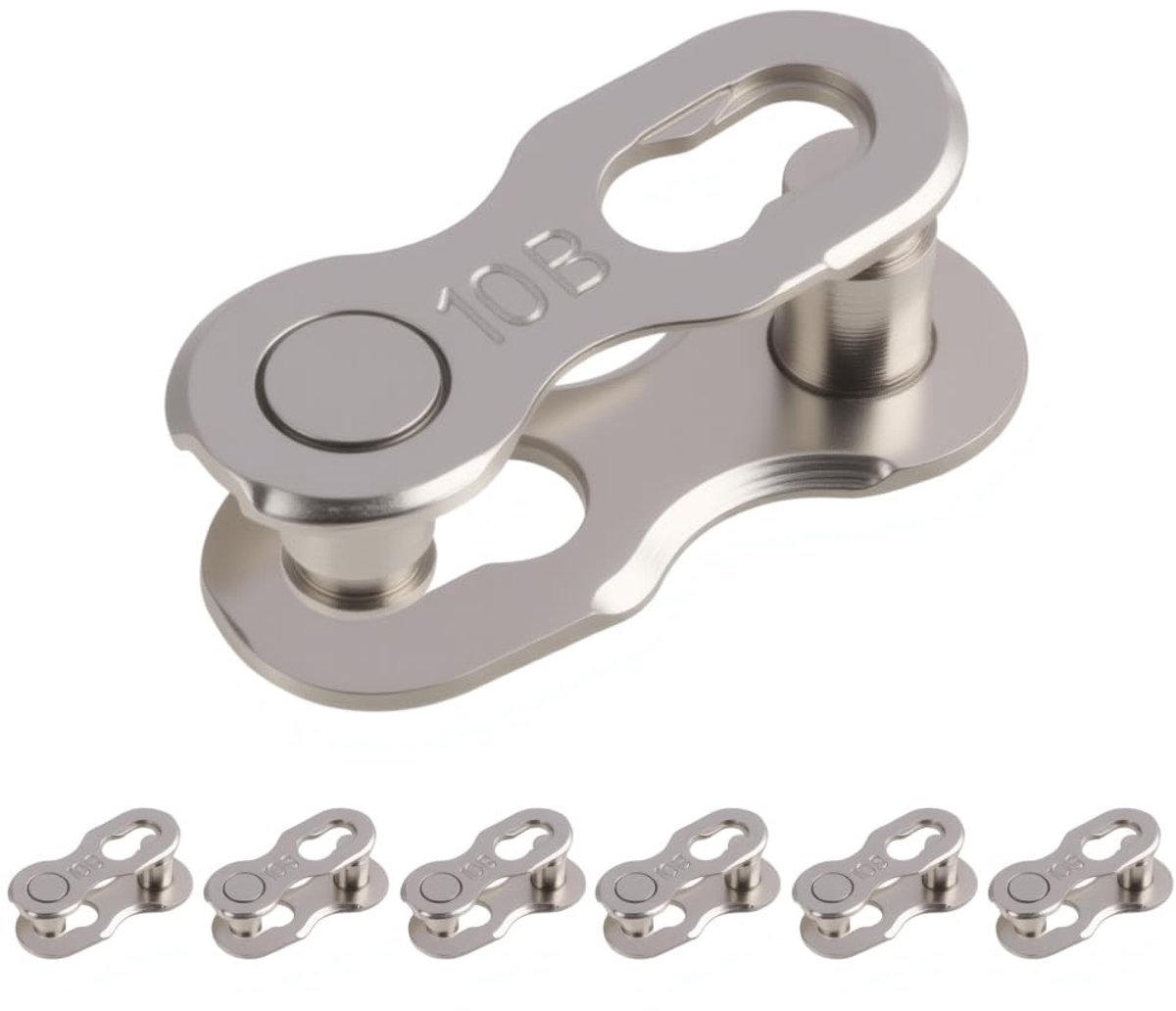 NTH products- Kettingslot 10-voudig - Fietskettingschakel - Snelsluiting - Koolstofstaal - 6 paar schakels - Eenvoudige montage