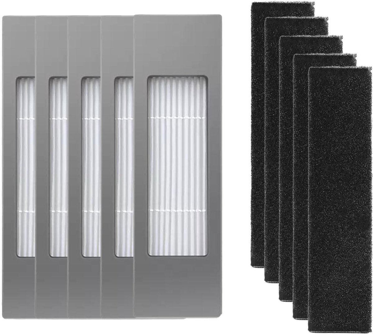 MTTproducts- HEPA-filterset 5 stuks - vervangingsfilter voor robotstofzuiger - hoge prestaties - allergieën - eenvoudig te installeren - premium materialen - Stofzuigerfilter