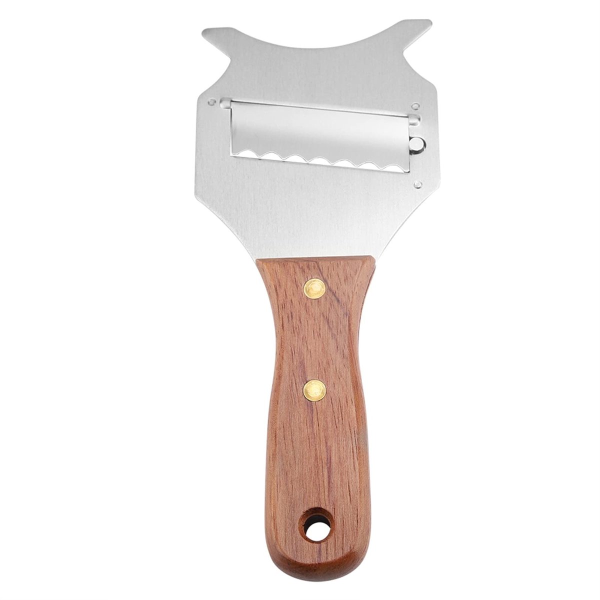 NTH products- Snijmachine Roestvrij Staal - Verstelbaar Mes - Antislip Houten Handvat - Duurzaam - Lichtgewicht - 19,5 x 8 x 1,2 cm - Schaaf