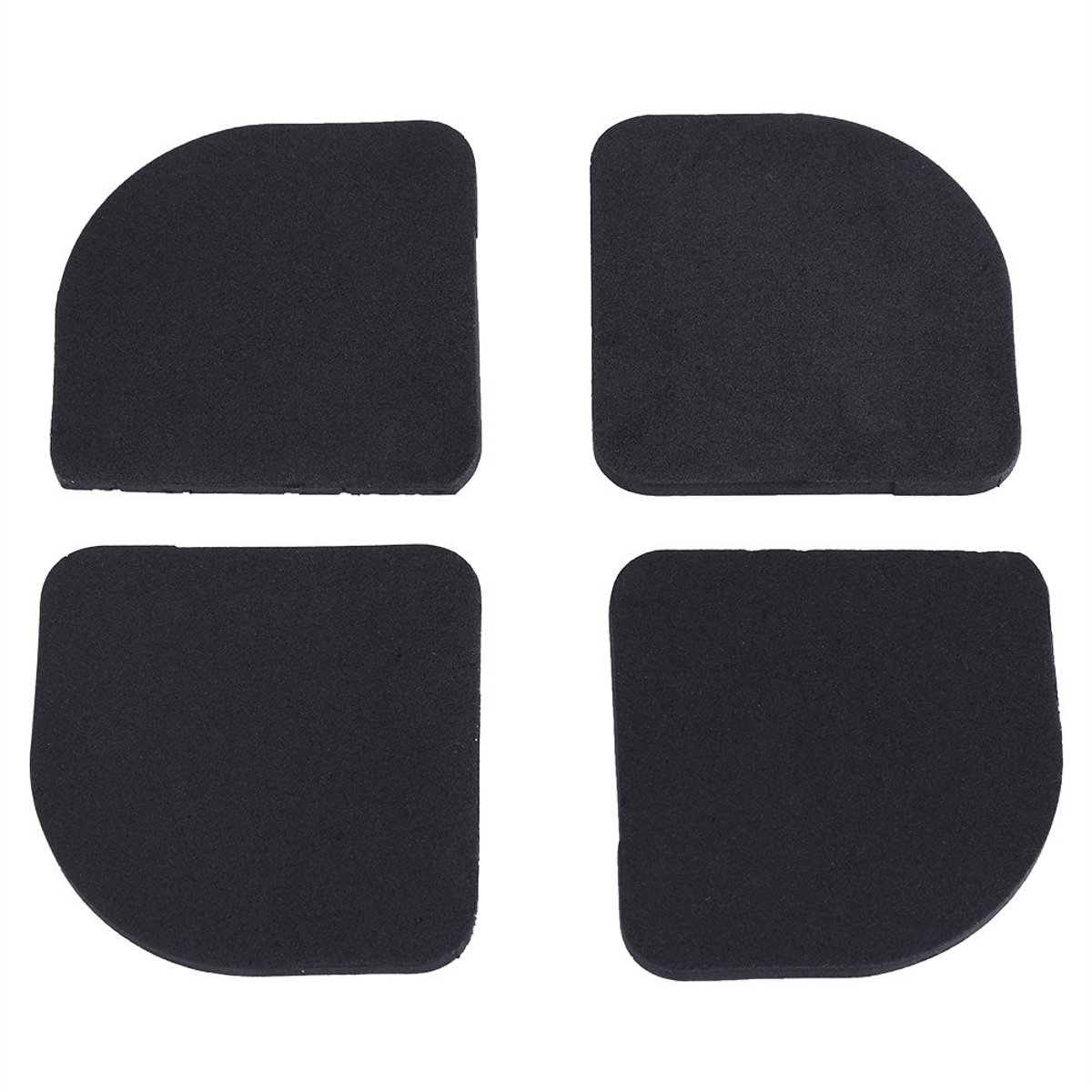 NTH products- Anti-vibratiematten set van 4 - Rubber voetjes - Antislip - Schokbestendig - Krasbescherming - Voor wasmachine/koelkast - Zwart 70 mm - Wasmachinepads