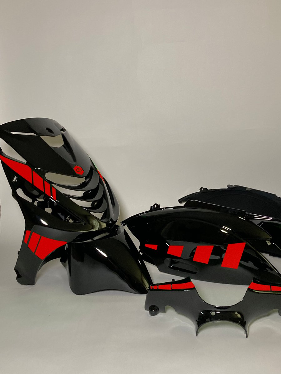 Piaggio Zip Stickerset - Striped - Rood