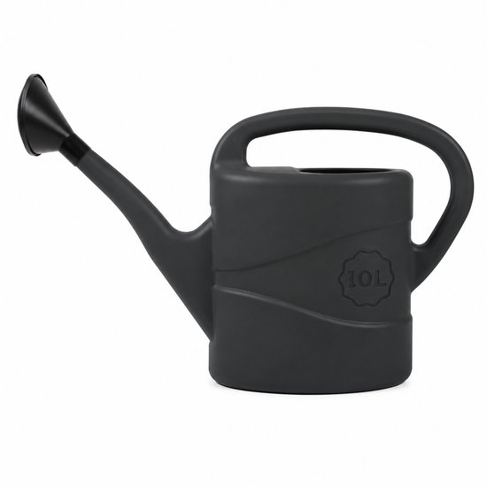 Gieter 10 Liter Antraciet – Tuingieter met Broeskop – Kunststof Gieter – Watergieter voor Tuin en Planten – Grote Gieter – Ergonomische Handgreep – Voor Binnen en Buiten
