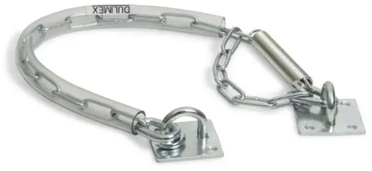 Stormketting met veer en hoes zware uitvoering deuren 40 tot 60 kg verzinkt