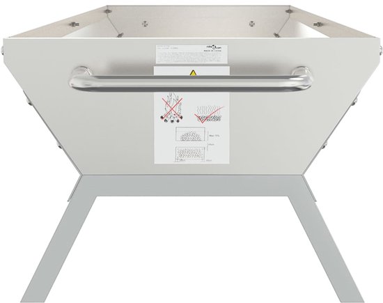 vidaXL Barbecueplaat 158x42x31 cm roestvrij staal zilverkleurig van VidaXL — afbeelding 3