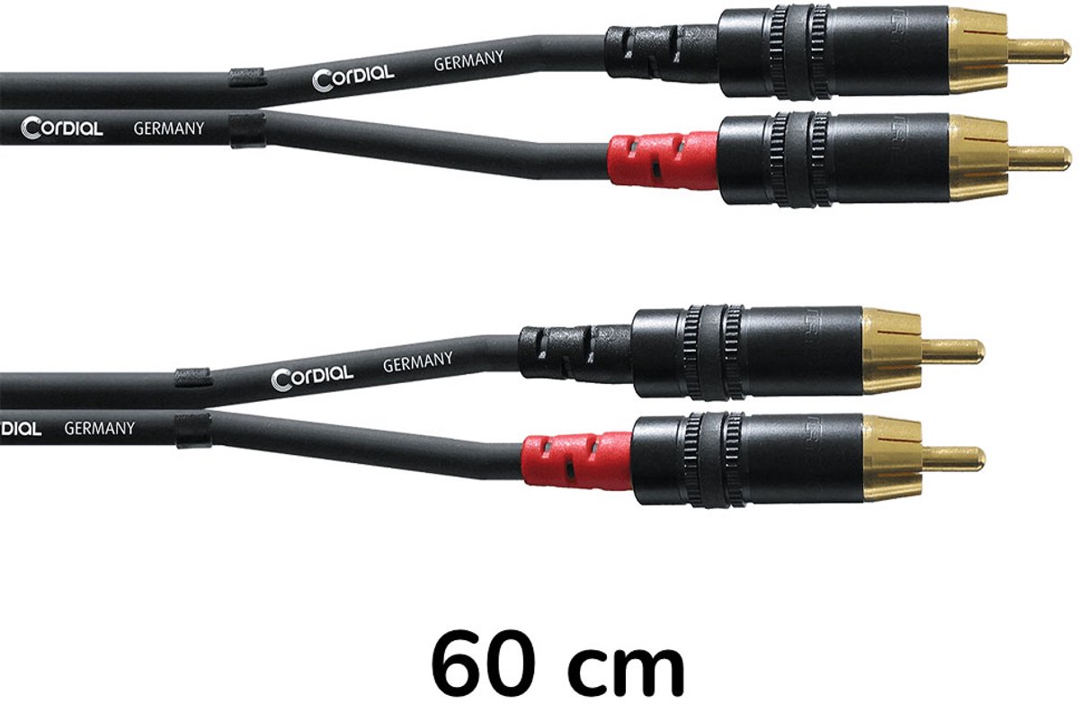 Cordial Cinchkabel 0,6 m Rean stekker CFU 0,6 CC - Audio kabel