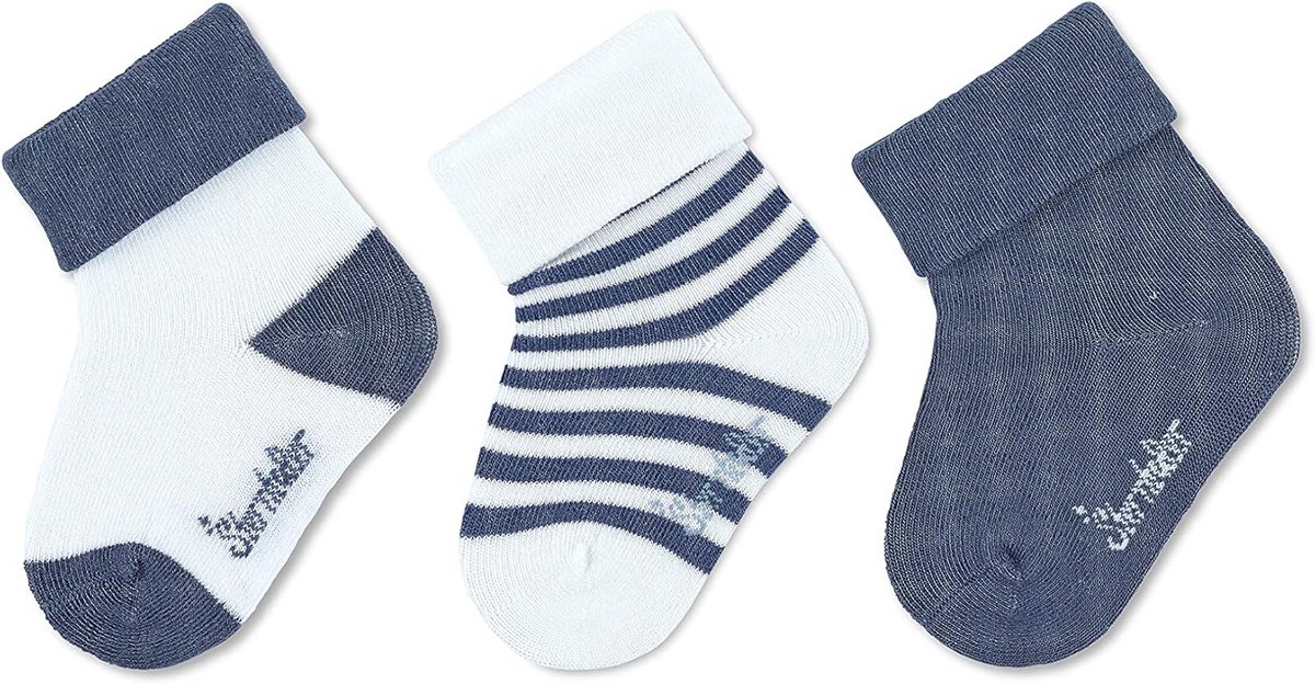 Bamboe babysokjes 3-pack envelopvorm met motieven