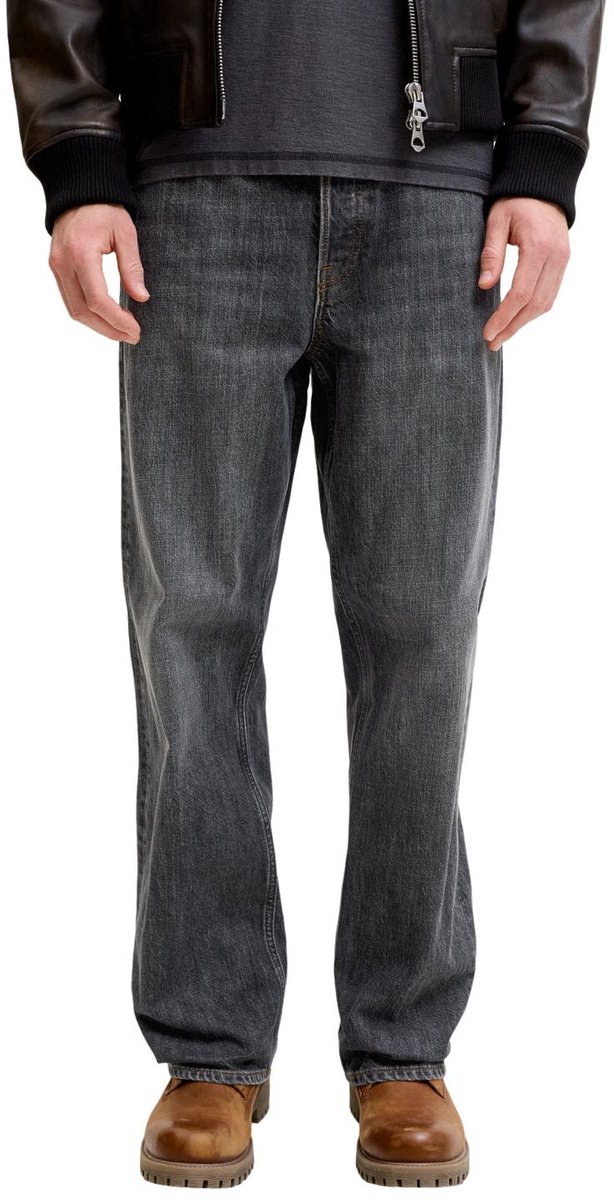 Jack & Jones Heren Jeans Broeken JJICLARK JJORIGINAL regular/straight Fit Zwart 34W / 30L Volwassenen