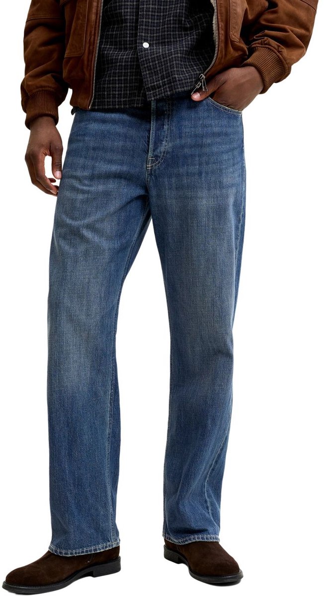 Jack & Jones Heren Jeans Broeken JJICLARK JJORIGINAL regular/straight Fit Blauw 34W / 30L Volwassenen