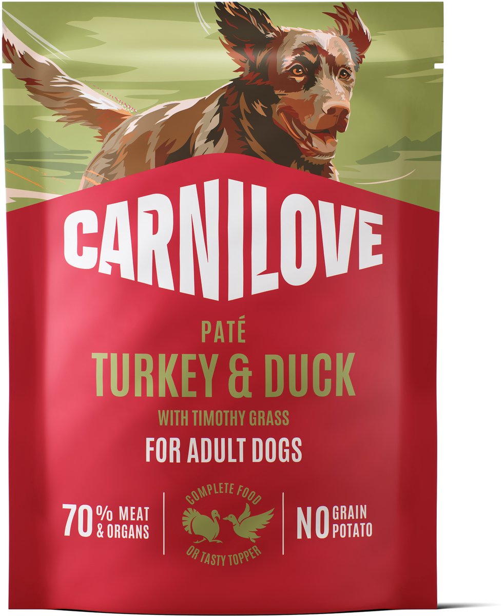Carnilove 12x300 gr Carnilove pouch turkey / duck / timothy grass hondenvoer