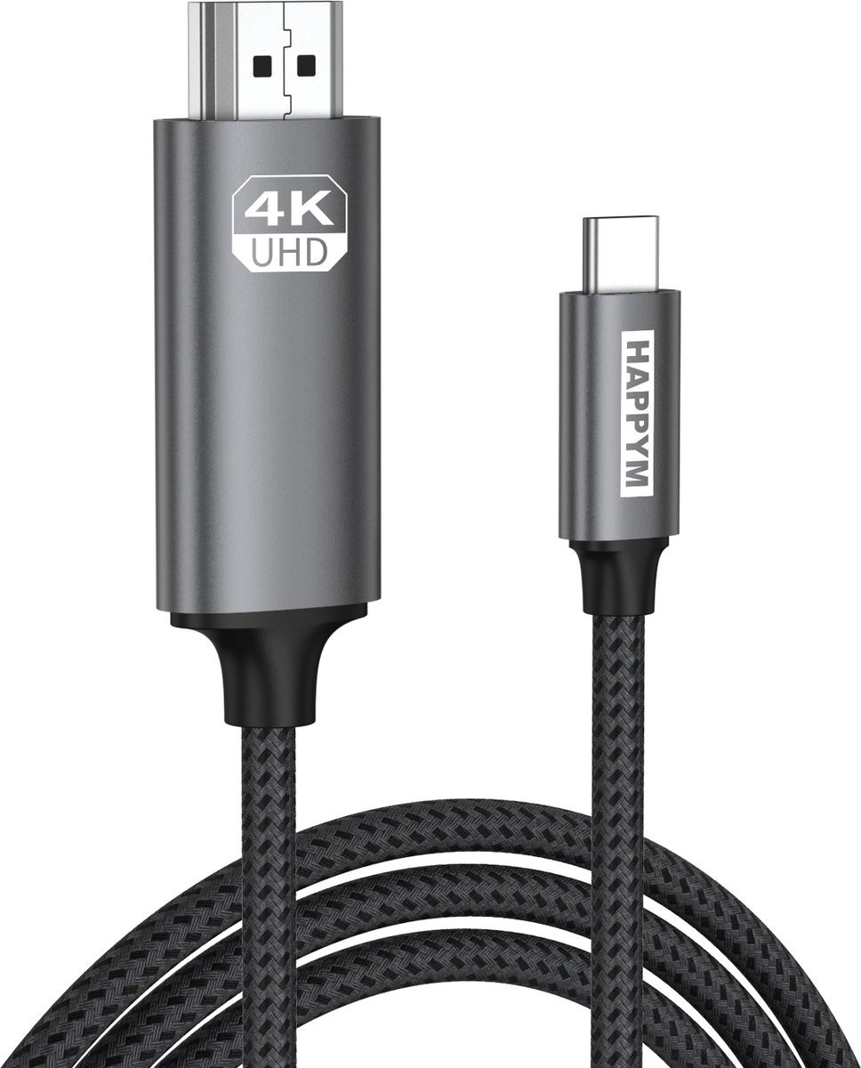 USB-C naar HDMI Kabel 4.5M – 4K 60Hz – Laptop Tablet Smartphone – TV Monitor Projector