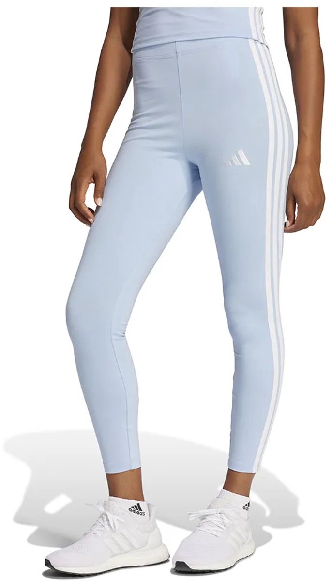 Adidas Essentials 3 Stripes Cotton Leggings S Vrouw Blauw