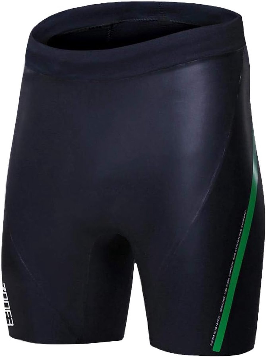 Neopreen Zwemshort - Buikband - Techniek Verbeteren - Verstelbare Stabiliteit - 3/2 mm Dikte - Zwart Groen