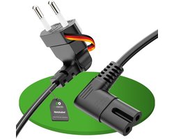conecto Power cord Euro 90° plug to C7 bus IEC 90° Euro power cable for home appliances 2 m black