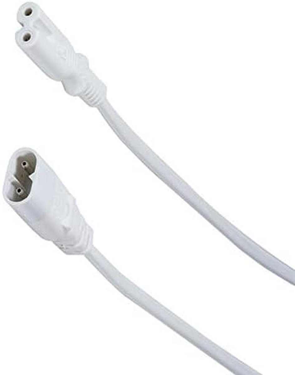 2 meter netsnoer stroomkabel verlenging Euro koude apparaten aansluiting IEC C8 / C7 netsnoer verlenging Euroverlenging wit Power Extension Cord