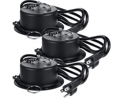 Therwen 3 stuks robuuste 3 rpm langzaam roterende disco-kogelmotoren voor spiegelbal van 30,5 tot 40,6 cm en minder