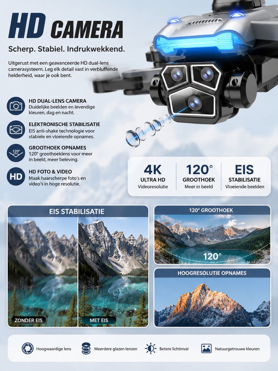 iTeck X6 Pro GPS Drone met Camera en Schermcontroller - Opvouwbare 4K Camera Drone met Obstakeldetectie en Brushless Motoren thumbnail 2