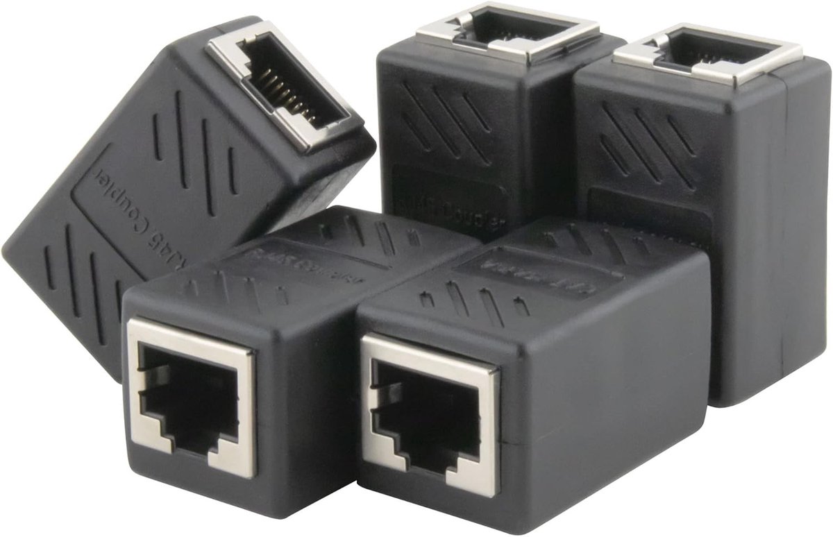 5x Afgeschermde RJ45 Koppeling voor Ethernet Netwerkkabel - Cat8, Cat7, Cat6a Geschikt
