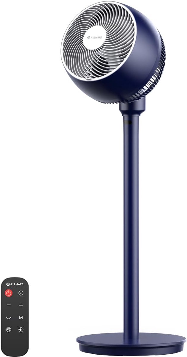 Stille Ventilator - Luchtcirculator - Zomerse Koelte - 12 Snelheden - 100 cm Hoog - Blauw