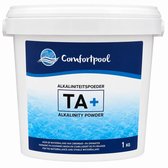 Comfortpool alkaliniteitspoeder TA+ 1 kg | alkaliniteitsverhoger voor zwembad en spa | verhoogt alkaliniteit en stabiliseert pH-waarde | snelwerkend poeder