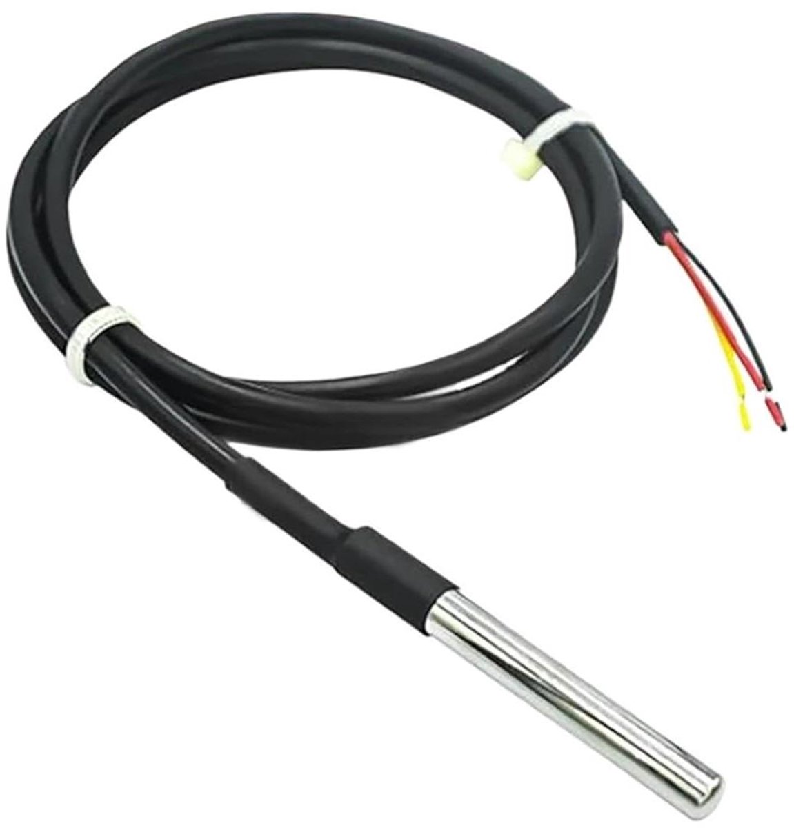Waterproof Temperatuur Sensor - Digitale Sonde - Nauwkeurige Meting - Roestvrijstalen Behuizing - 1 Meter Kabel - Zilver