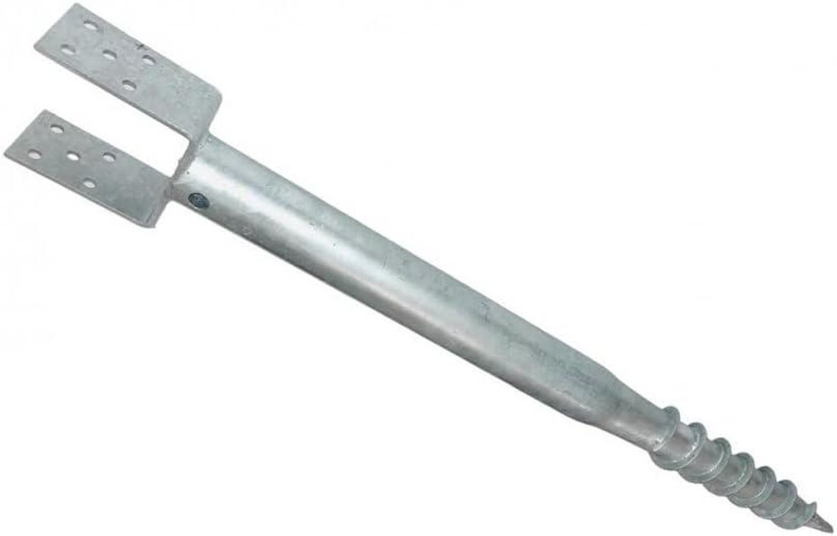 Paaldragers Schroeffundering - Grondankers Tuin - Constructies Plaatsen - Thermisch Verzinkt Staal - 4 Stuks 865mm - Zilver