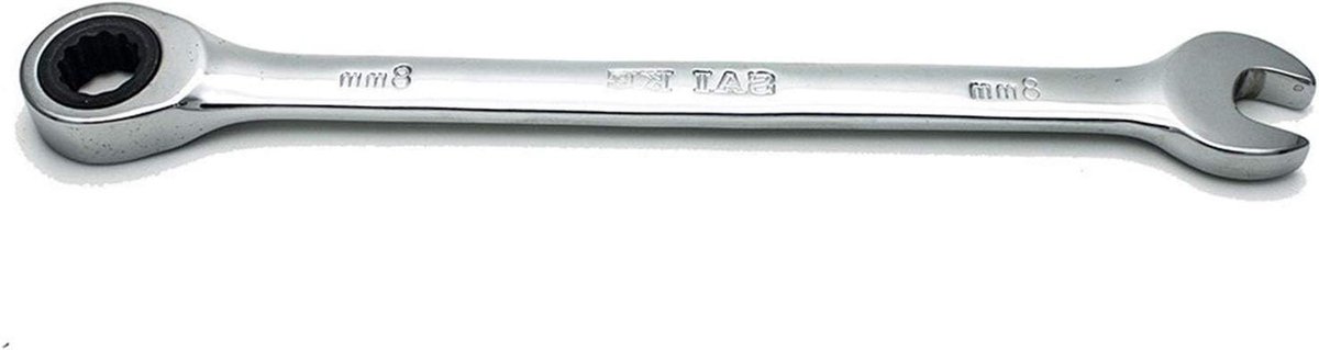 Combinatiesleutel - Ratel Sleutel - Reparatie Werk - Chroom Vanadium Staal - 8CM - Zilver