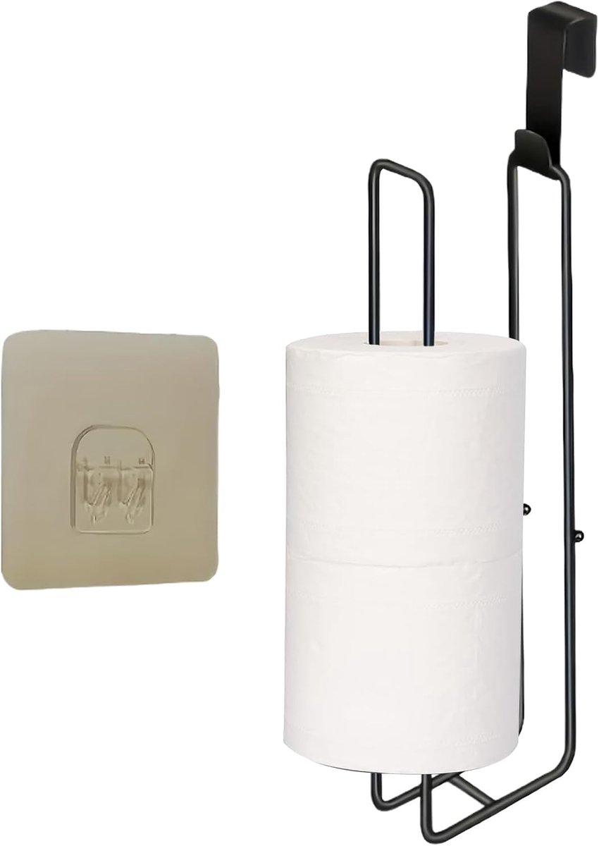 Keukenpapierhouder - Rolrek - Wandmontage - IJzeren Constructie - 34 cm Lengte - Zwart