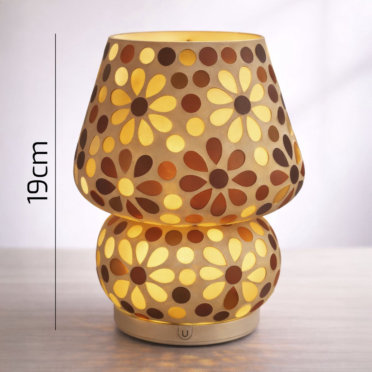 Arca Italy Mushroom Tafellamp ROMA, 19cm hoog, LED, oplaadbaar, giftbox