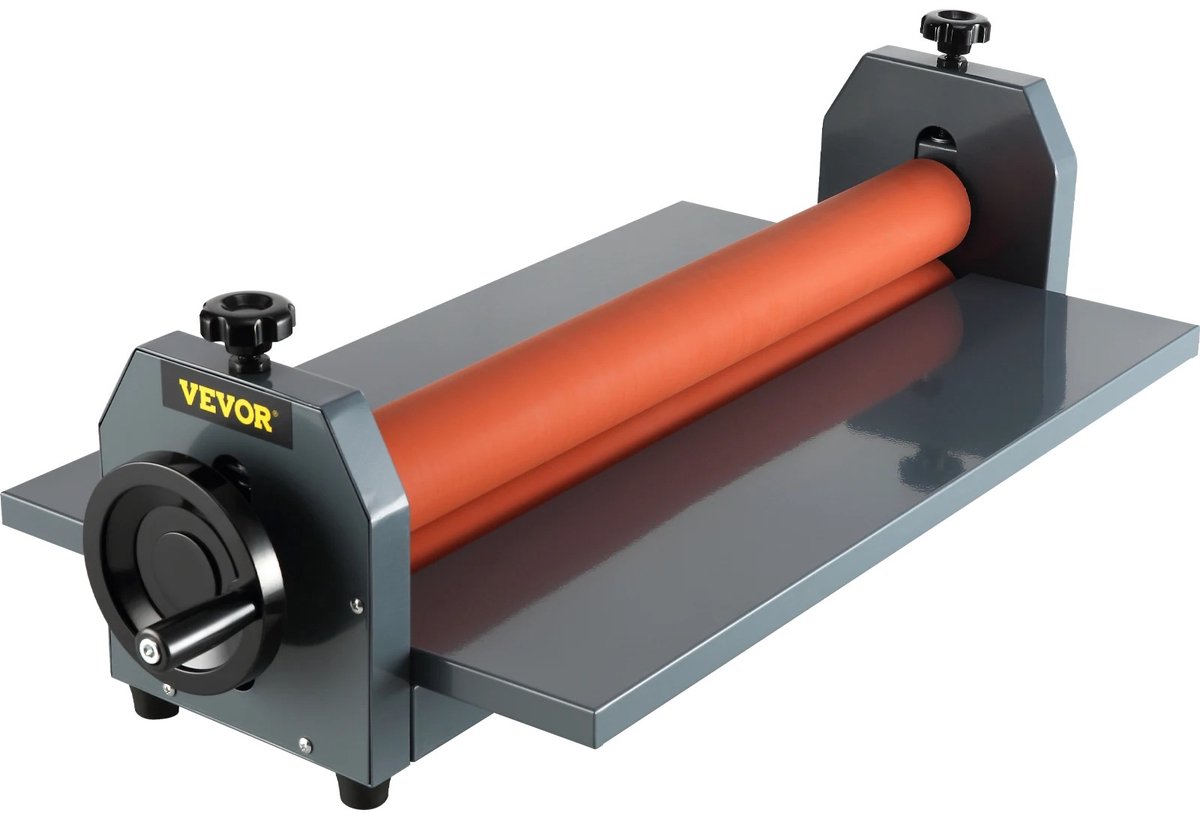 Novyro Living - lamineerapparaat - lamineermachine - handmatig - vinyl - A3 A4 papier - oranje - zwart - verstelbare rolpositie