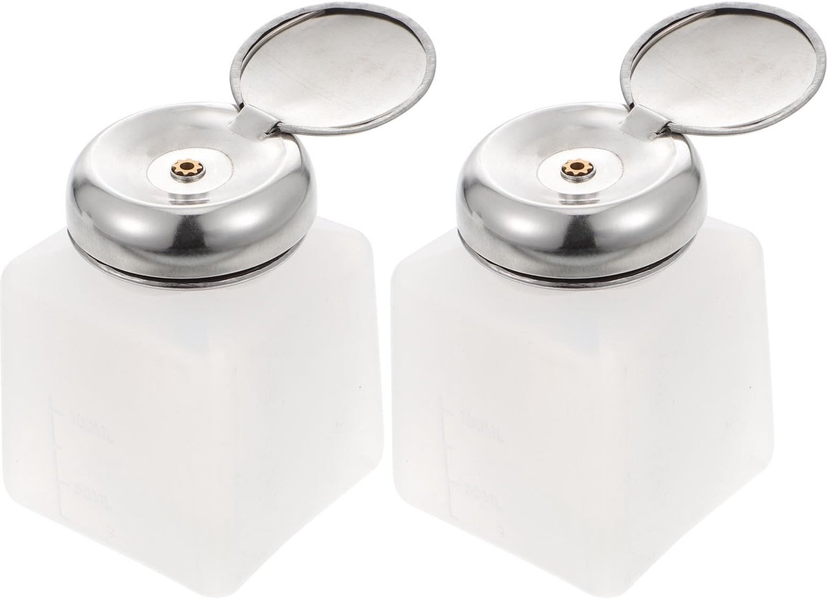 Cosensi- Drukpompfles 250 ml - Lege Pompdispenser - Parfumverstuiver - Afsluitbare Fles - Roestvrij Staal Deksel - Voor Vloeistoffen - Dispenserfles