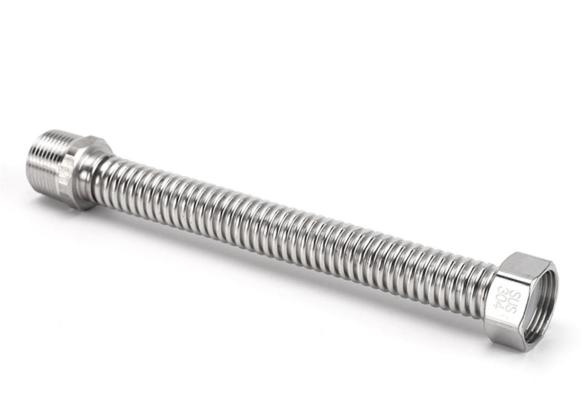Cosensi- Flexibele Buis 3/4" Inch - Roestvrij Staal - Verbinding - Slang - Duurzaam - Eenvoudig te Monteren