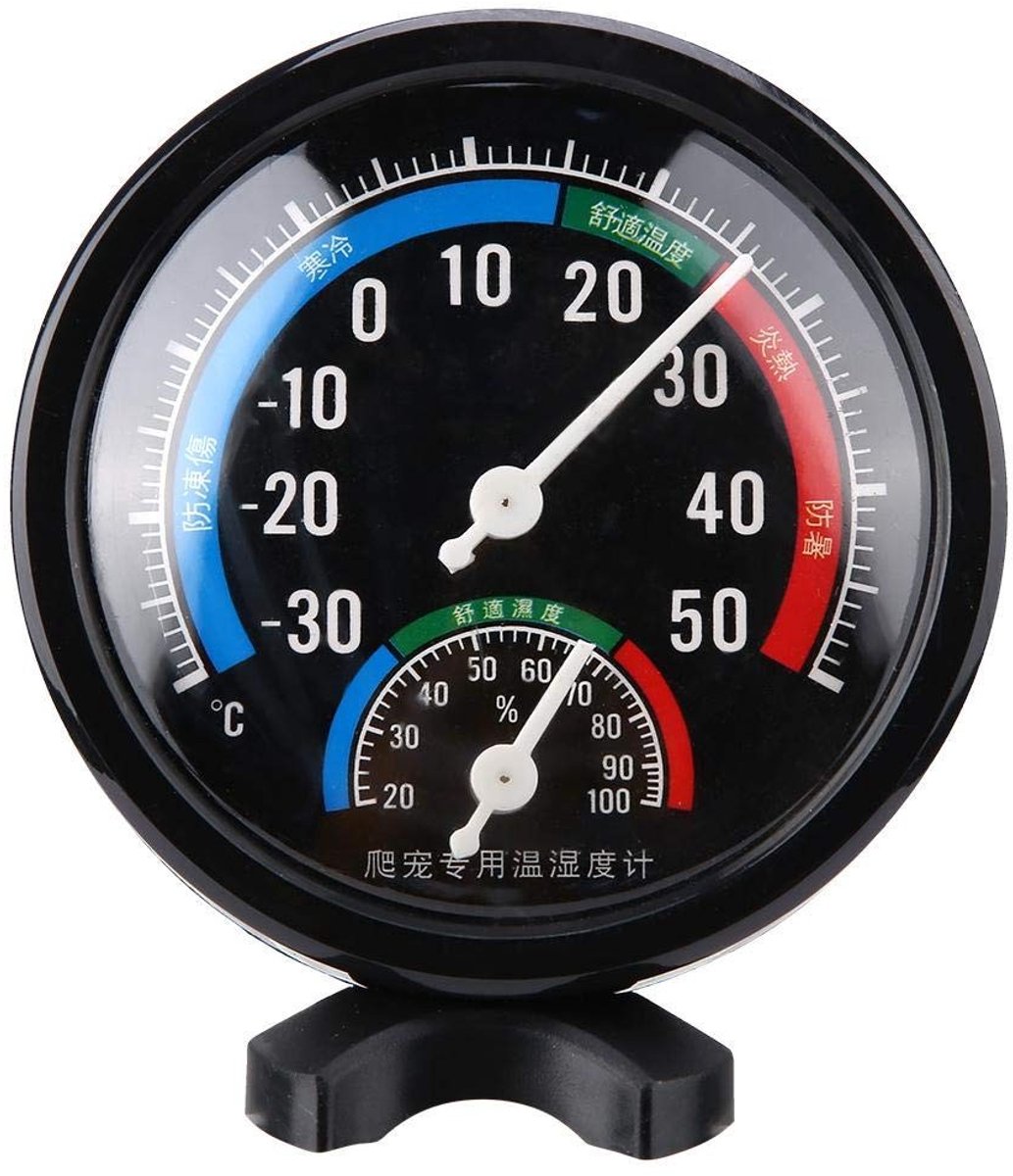 Cosensi- Terrarium Thermometer - 2-in-1 Temperatuur/Hygrometer - Klein Formaat - Lichtgewicht - Nauwkeurige Metingen - Geen Batterijen - Reptielenthermometer