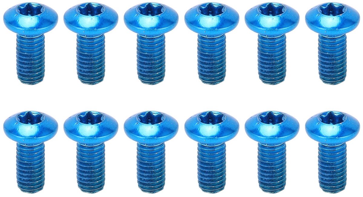 Cosensi- Remschijf Schroeven 12 Stuks - Gelegeerd Staal M5x10mm - Lichtgewicht - Geschikt voor Mountainbikes/Racefietsen - Eenvoudig te Installeren - Vervangende Onderdelen - Fietsbout