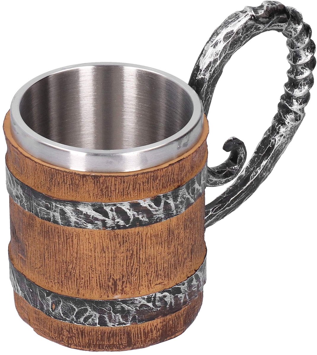 Cosensi- Hars Drinkbeker - Roestvrij Stalen Beker - Handgemaakt - Voor Bier/Wijn/Koffie - 9/13/16,5 cm - Vintage Design - Bierpul