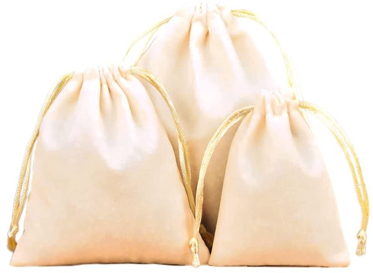 Cosensi- Sieradenzakjes Fluwelen - Cadeauzakjes - Inpakzakjes - Organza Zakjes - 5 x 7 cm - 6 Stuks - Trekkoord