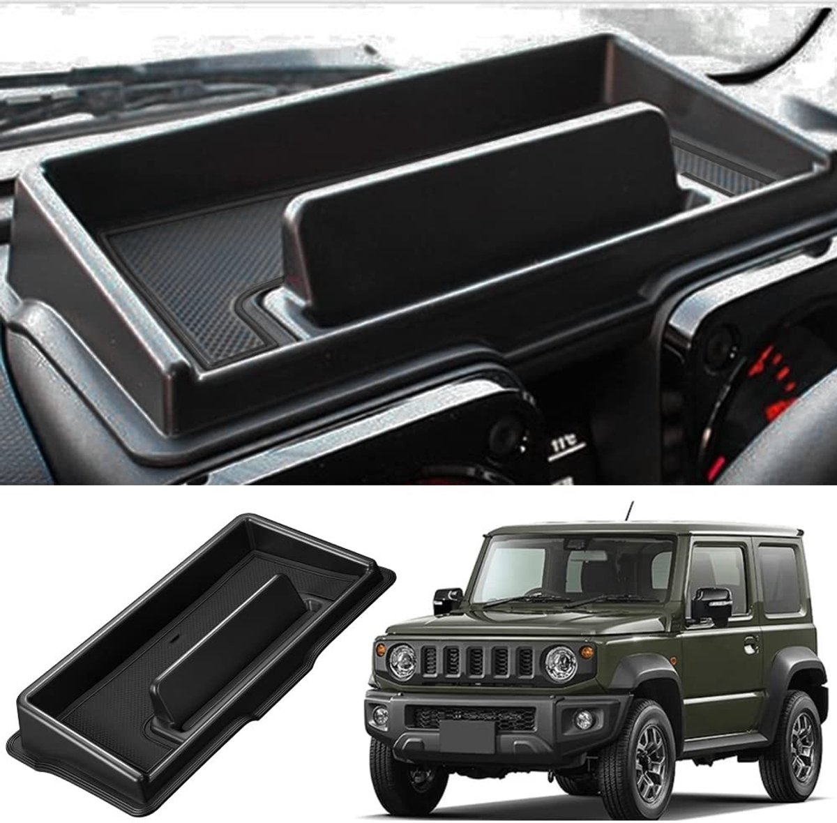 Cosensi- Dashboardopbergbox Hoogwaardige ABS - Auto Organizer - Telefoonhouder - Waterdicht - Antislip - Geschikt voor S-Uzuki Jimny 2019/2020