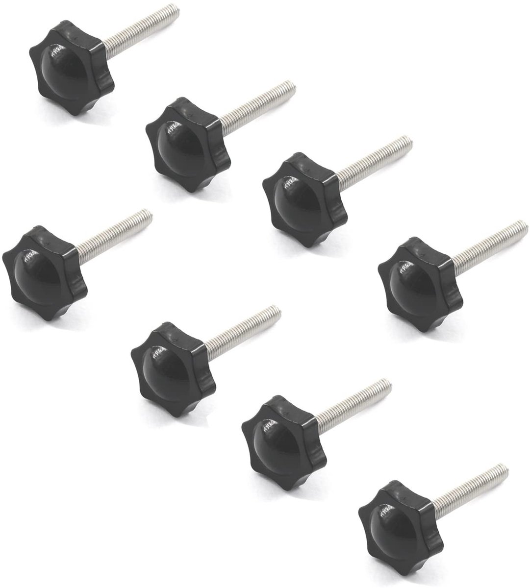 Cosensi- Handknop 32 mm - 8 Stuks - RVS Schroef - Duurzaam Kunststof - Eenvoudig te Installeren - Anticorrosie - Schroefknop