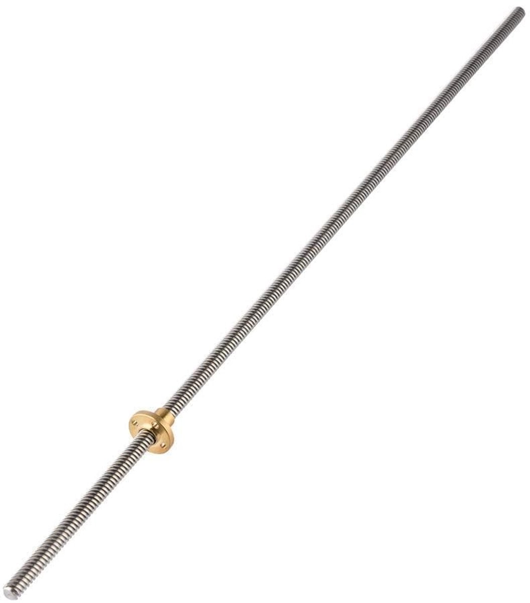 Cosensi- Schroefstang 150 mm - Draadstang 8 mm - Messing Moerset - 3D-printeraccessoires - Roestvrij Staal - Stabiele werking
