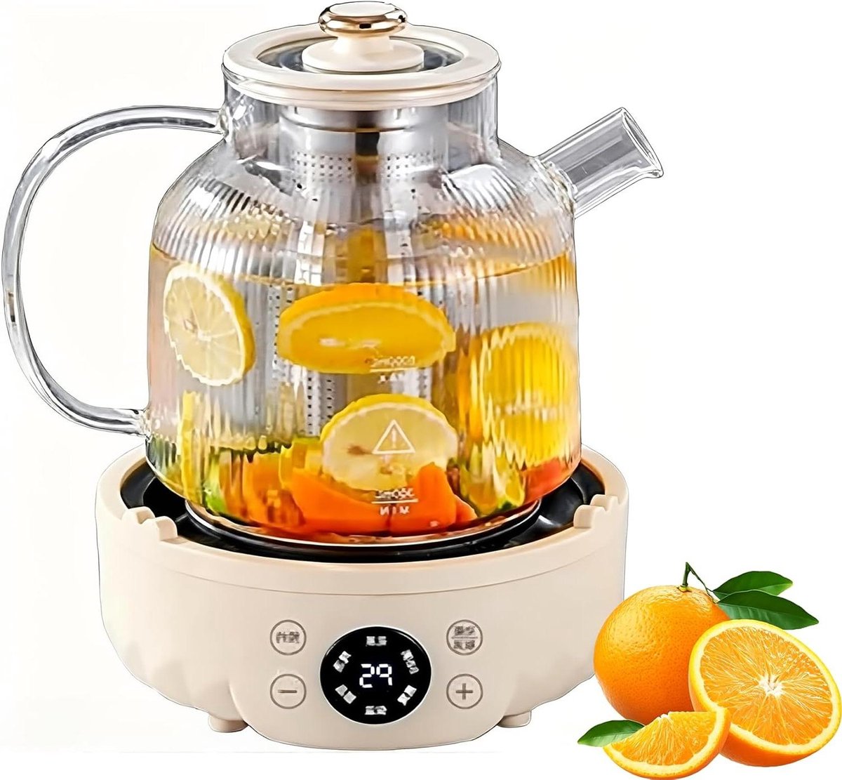 Multifunctionele Waterkoker - Theemaker Apparaat - Thee Zetten - Smart Touch Bediening - 1.8 Liter - Beige