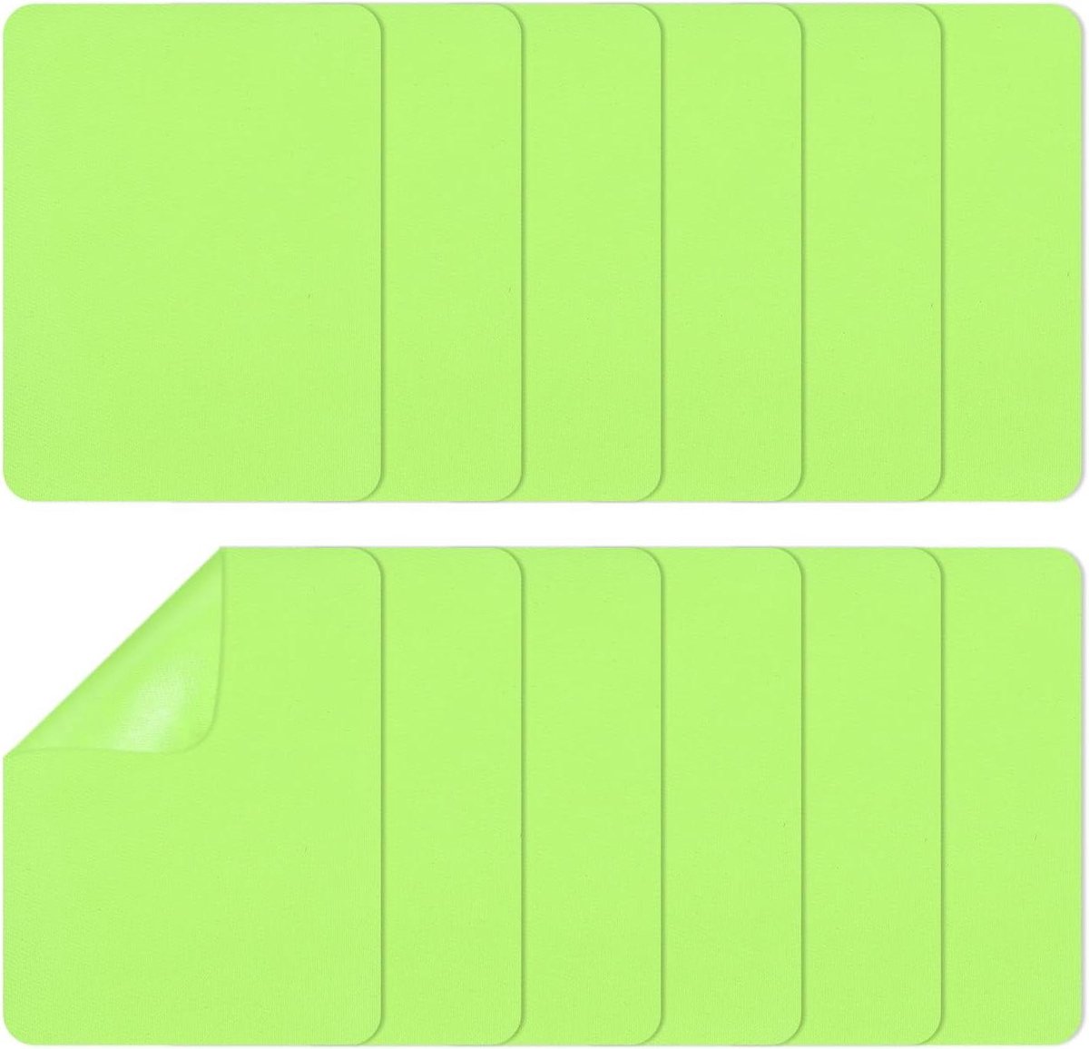 Strijkpatches Stof Reparatie - Kleding Reparatie Patches - Kleding Verfraaien - Zelfklevend met Hitte - 95x125 mm - Fluorescerend Groen
