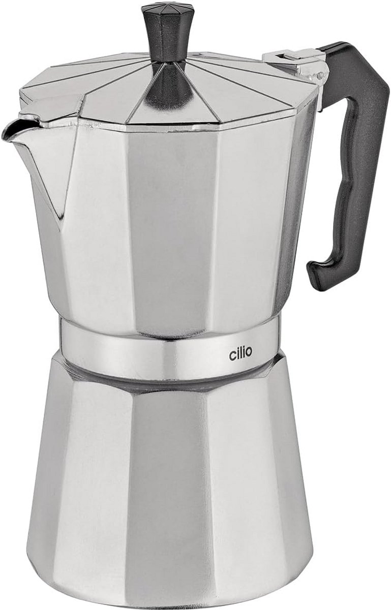Cilio Espressomachine, Aluminium, Zilver, 17 x 20 x 17 cm