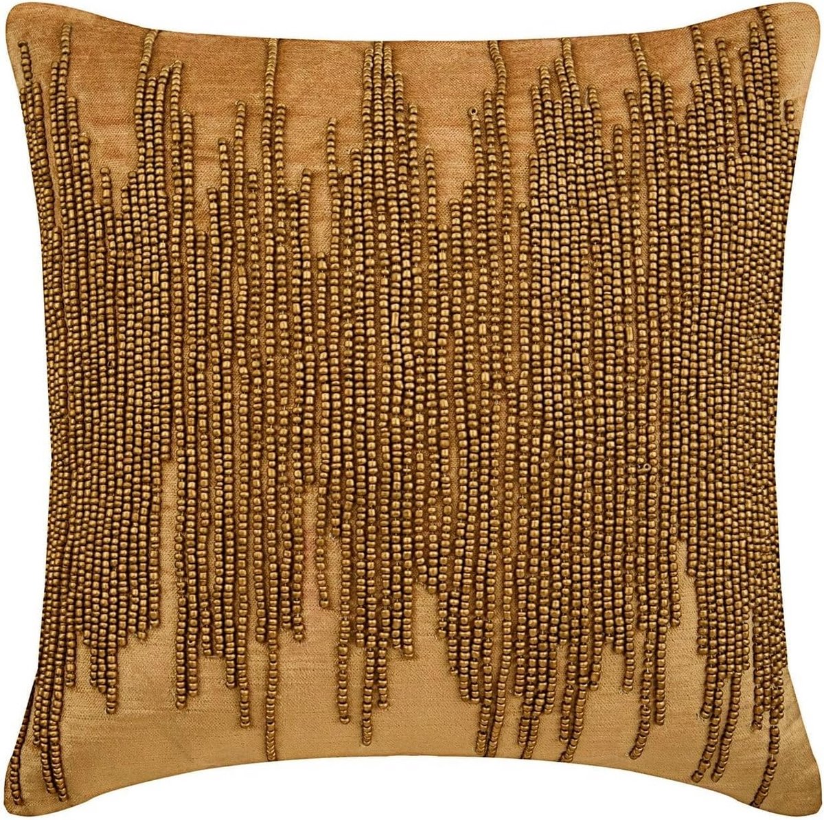 Set van 2 Decoratieve Sierkussenshoezen Goud Gestreept Fluweel 50x50cm