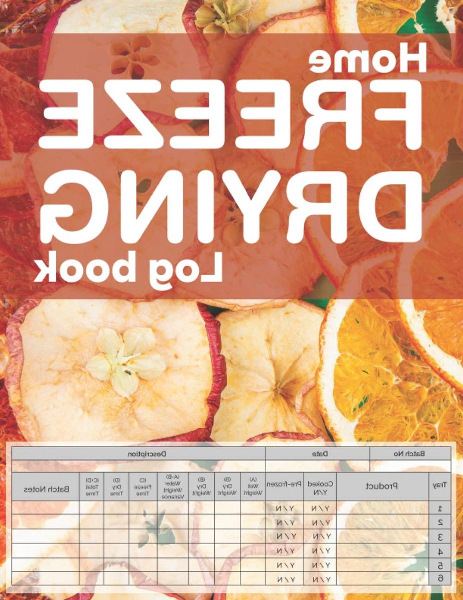 Vriesdroger Logboek - Receptenboek - Voedsel Drogen - Gedetailleerde Registratie - A4 Formaat - Zwart