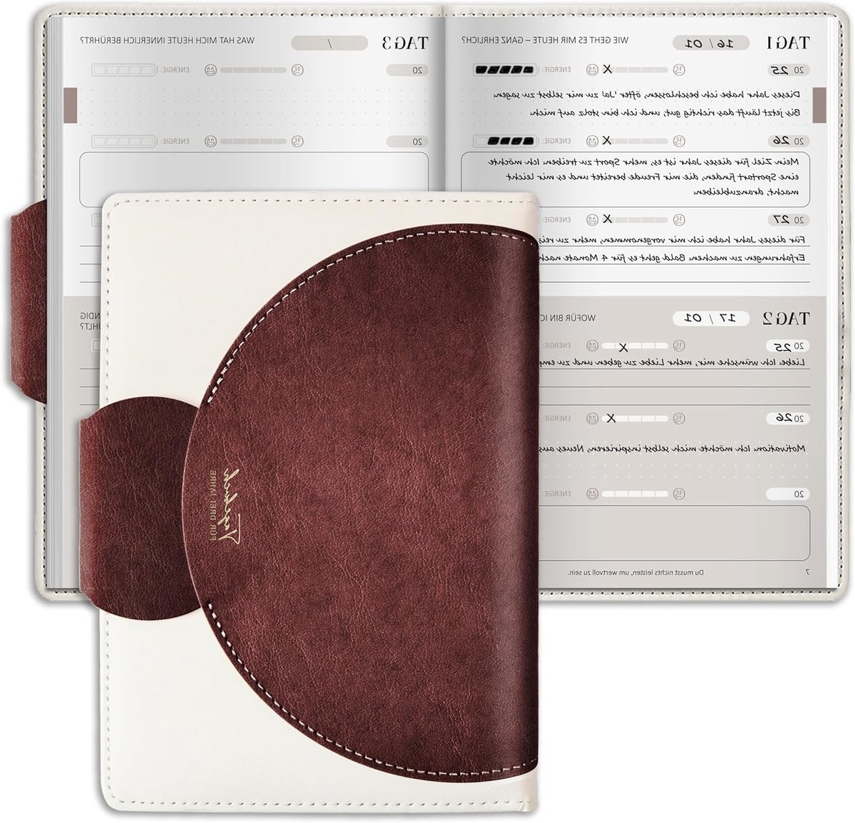 Stijlvolle Rode Dagboek met Lederen Kaft, Perfect voor Notities en Persoonlijke Reflecties