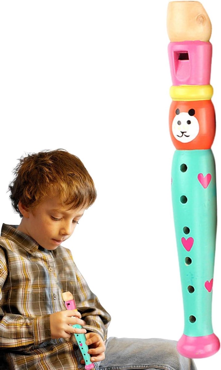 Houten Kinderfluit - Muziek Speelgoed - Muzikaal Leren - 6-Gaats Blokfluit - 20cm - Niet gespecificeerd