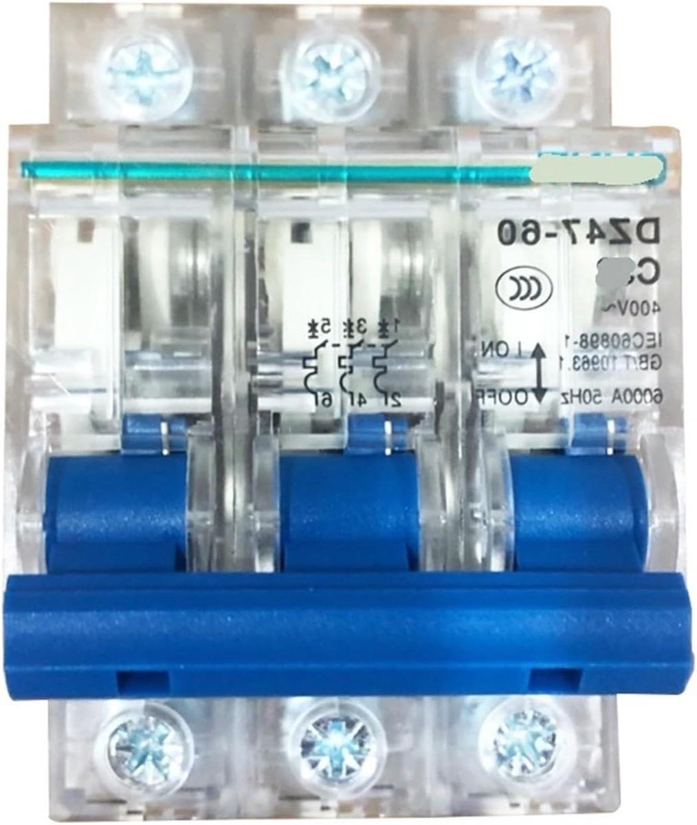 Automatische Schakelaar - Miniatuur Stroomonderbreker - Elektrische Beveiliging - Aardingsfoutschakelaar - 3P 32A - Transparant