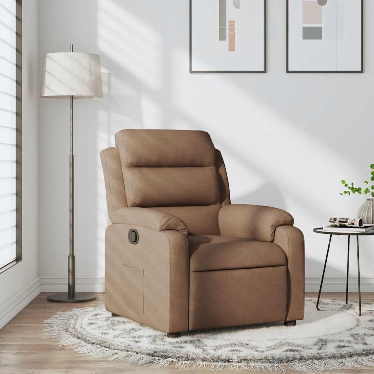 vidaXL Luxe Relaxfauteuil met Verstelbare Rugleuning, Voetensteun & Armleuningen – TV-stoel 77 x 149,5 x 78 cm (Bruin)