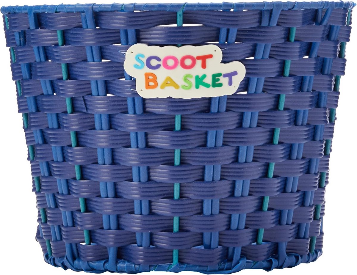 Trendy Blauwe Kinderzitje Mand voor Scooter - Universele Bevestiging